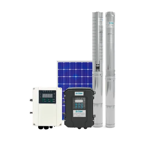 Bomba solar Claw · 0,4 cv · 2,5 mil L/h · 45 m de altura · 1 polegada — motobomba solar Claw de superfície